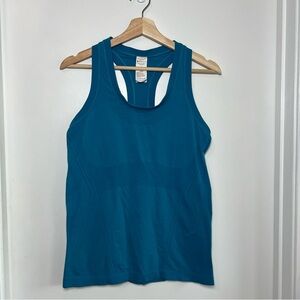Athleta Blue Racer Back Workout Tank Top, Size Medium